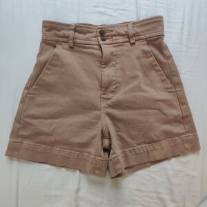 Everlane khaki high waisted shorts